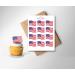 20x Pre-cut USA America US Flags Edible Thick Wafer Card Standing Cupcake Toppers Birthday Party Cake Decorations