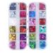 Minkissy heart nail art glitter 2 boxes holographic sequin colored 3d nail seails Valentine's day nail art decorations for women girls