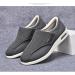 Women's Adjustable Diabetic Shoes - Easy Slip-On Orthopedic Slippers for Swollen Feet Lightweight with Removable Memory Foam Insoles - Size 12 Gris Color - Buy Online on GoSupps.com