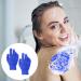 Sibba Bath Gloves - Natural Loofah Exfoliating Wash Gloves for Body & Face - Dead Skin Remover - Double Sided Microfibre Shower Gloves - Adults & Kids - Blue - Buy Online on GoSupps.com