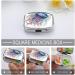 Pill Box with Watercolor Jellyfish Print - 2 Compartment Portable Pill Organizer Case for Pocket & Purse | Decorative Metal Design - Buy Online on GoSupps.com