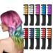 10 Colors Hair Chalks for Girls Temporary Bright Washable Hair Chalk Comb Non-Toxic Hair Coloring Kids Hair Dye Hair Color Dyeing Tool Age 5+ for Party Cosplay DIY Halloween Birthday Christmas Gifts