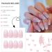 Square False Nails Short 24Pcs Wavy Fake Nails - Pink Waves | Acrylic Full Cover Nails Tips for Women Girls - Buy Online on GoSupps.com