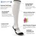 Zengear Compression Socks (20-30mmHg) for Anti-DVT Air Travel - S/M White w/Black - Buy Online on GoSupps.com