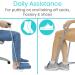 Vive Sock Aid and Shoe Horn Kit - Long Handled Remover and Shoe Helper for Seniors - Adjustable Reach Assist Tool - Gray - Buy Online on GoSupps.com