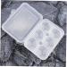GLEAVI Box Pressure-proof Egg Carton Refrigerator Fridge Plastic Serving Tray Transparent Egg Tray Egg Rack White 24X14CM - Buy Online on GoSupps.com
