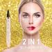 2021 Upgraded Self-adhesive Eyeliner Glue Pen 2 in 1 - Diamond Bling Glitter Liquid Eyeliner for Eye Makeup - No Glue, Non Magnetic - Perfect for Normal False Eyelashes - Buy Online on GoSupps.com