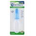 Brilliant Baby Finger Toothbrush w/Case Age 3 Months Old and Up Silicone Gum Massager Teether Brush for Babies and Toddlers Blue