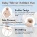 XIAOHAWANG Winter Baby Hat with Velvet Lining and Pompom | Toddler Kids Beanie Earflap for Girls and Boys | Warm Baby Hat 18-36 Months | Beige - Buy Online on GoSupps.com