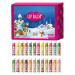 Christmas Lip Balm - Advent Calendar 2024 - Christmas Countdown - 24 Days Moisturizing Lip Balm for Lips, Lip Moisturizer, Reduces Lip Lines and Wrinkles