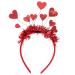 Beaupretty Heart headband glitter heart red lametta hair band hair hinge hair accessories photo props for Valentine's day wedding gift decoration
