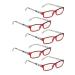 LUR READING GLASSES 5 pack Fashion Readers Women 5 Red 2.5 x
