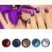 5 Colors Nail Art Glitter Mirror Powder Holographic Nail Pigment with 5 Sponge Sticks Metallic Chrome Nail Powder for Nail Art Decor - Buy Online on GoSupps.com