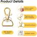 Swivel Clasp Hooks  Anezus 80Pcs Key Chain Clip Hooks  D Ring Clip Lanyard Hardware for Keychain Making  Lanyard Making  Purse Hardware  DIY Craft (3/4 Inside Width) Multicolors 3/4 inch - Buy Online on GoSupps.com