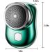 Mini Shave Portable Electric Shaver Mens USB Rechargeable Electric Shaver with Replaceable and Removable Razor Head (Green) - Buy Online on GoSupps.com