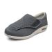 Yytcsjz Men Adjustable Diabetic Shoes Summer and Autumn Swollen Feet Diabetic Edema Boots Slippers Lightweight Extra Wide Breathable for Elderly Diabetic (Color : Dark Grey Foot Length : 12)