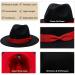 Kalerona Wide Brim Fedora Hat for Men - Unisex Two Tone Design - D-black+red - Size Medium-Large - Buy Online on GoSupps.com
