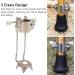 Trekking Pole Crampon Anti Slip Stick Ice Tip 5 Claws Stainless Steel for Fishing Hiking - Buy Online on GoSupps.com