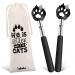 LotoLe 2-Pack Cat Paw Back Scratcher, Telescoping Metal Back Scratcher for Women Men Adults, Extend up to 32 inch with Canvas Gift Bag (Black)