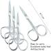 3 Pcs Nail Scissors Professional Multi-Purpose Curved Blade Eyebrow Scissors Sharp Cuticle Scissors for Toenails Manicure Pedicure Cuticle Nose Hair Beard Eyebrows - Buy Online on GoSupps.com