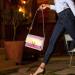 Acxico Pink Transparent Handbag with Colorful Chain - Rainbow Laser Purses - Clear Jelly Mini Bag - Buy Online on GoSupps.com