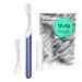Quip Sonic Toothbrush for Adults with Timer - Includes Extra Brush Head and Travel Cover Mount - Electric Soft Bristle Refill Head Metal Handle 3 Month Battery Life - Travel Toothbrush - Indigo