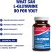 Free Form L-Glutamine Supplement - Clinical L Glutamine Capsules 500mg for Gut Health and Immune Support - Powerful Amino Acid Glutathione Precursor - Non-GMO & Made in The USA - 100 Servings - Buy Online on GoSupps.com