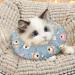 Kytpyi Halskrause Cat Collar - Adjustable Stain-Resistant (17-27cm) Waterproof Cotton for Cats & Dogs Blue Bear Design - Buy Online on GoSupps.com