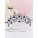 SWEETV Crystal Wedding Tiara - Rhinestone Princess Crown for Women - Olivia Quinceanera Crown Bridal Costume Jewelry - Blue Royal Blue - Buy Online on GoSupps.com
