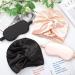 SATINIOR 4 Pcs Silk Bonnet Sleep Cap Set with Eye Cover - Black/Pink - for Women, Comfortable Sleep and Hair Protection - Buy Online on GoSupps.com