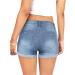 Gufesf Women's High Waisted Denim Shorts for Summer - White B3-blue, Small - Buy Online on GoSupps.com