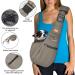 Cuby Adjustable Dog & Cat Sling Carrier - Travel Pet Bag with Foot Cushion for Little Pets - Brown - Buy Online on GoSupps.com