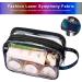 Large Clear Makeup Bag | 2 Layer Portable Organizer | Water-Resistant PVC Travel Pouch | Laser Cosmetic Bag for Women (Black) - Buy Online on GoSupps.com