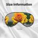Yellow Rose Print Double-Sided Eye Mask | Soft Light Blocking | Enhance Sleep Quality - Buy Online on GoSupps.com