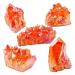 Natural Crystal Rough 100g Crystal Rainbow Orange Titanium Coated Crystal Cluster Quartz Drusy Geode Gemstone Specimen