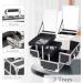 Travel Makeup Case with Mirror - Lockable Cosmetic Organizer Box for Women & Girls - Classic Black Portable Beauty Storage - Buy Online on GoSupps.com
