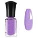 Glitter Nail Polish Long Lasting Quick Dry Nail Varnish Odorless Gel Based Formula Nail Varnish Set for DIY Nail Art Manicure-No Need Use UV Lamp Purple