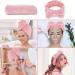 ACKSONSE HAARTURBAN Quick-Drying Turban Towel Set for Women - Microfiber Hair Towels (Pink Bandanas & Headband) - Buy Online on GoSupps.com