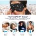 Haskirky Light Blocking Eye Mask Adjustable Breathable Eye Mask for Men and Women | Perfect for Travel, Yoga, and Meditation | Deep Sleep and Comfort | Black Stars Design - Buy Online on GoSupps.com