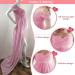 FEOYA Maxi Maternity Dress Chiffon Lace Strapless Gown Split Front - Pink XL - Buy Online on GoSupps.com