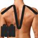 Kinesiology Tape Breathable Kinesiology Athletic Tape - Sports Tape for Knee Shoulder and Elbow Precut Strips for Muscle Relief and Joint Support Pochy Black 2 pieces per bag - Buy Online on GoSupps.com