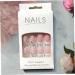 press-on nails French square fake nails short press-on nails reusable short nails press-on cute nails set for women DIY family party date wedding manicure tips - Buy Online on GoSupps.com