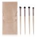 Blucent Eye Makeup Brushes Set Professional Eyeshadow Brush Kit with PU Bag Eye Brushes Set for Blending Eyeshadow Eyeliner Eyebrow 4 Pieces