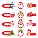 12 Pieces Christmas Girls Hair Accessories Set Hair Clips and Hair Ties Christmas Snap Hair Clips Women Snap Barrette Hairband Girls Hairpin for Children and Adults style 1