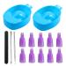 2Pcs Nail Soak Tray Soaking Tray Bowl Nail Art Manicure Bowl Care Nail Polish Remover Kit Nail Scraper and Pusher Nail Clips Nail File for Art
