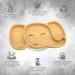 Nohla - Ezra The Elephant Bamboo Baby Weaning Plate | Spill-Proof Suction Base | 6+ Months | 100% Bamboo & FDA Silicone | BPA-Free | Grey - Buy Online on GoSupps.com