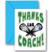 Play Strong 3-Pack Thanks Lacrosse Coach You're Awesome (Green, 5x7) Greeting Thank You Cards Set Amazing for Lacrosse Players, Teams, Coaches, Family and Fans - Your Coaches Will Love 'Em!