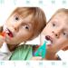 Kids U-Shaped Dinosaur Toothbrush Set for 2-12 Years | Manual Training & Whitening Tooth Brush | 4 Pieces in Yellow, Green, Orange, Pink - Buy Online on GoSupps.com