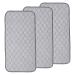 Soonhua 3 x wrap documents quilted super soft bamboo cotton changing pad waterproof washable reusable for home travel and outside-gray-rectangular