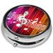 Music Note Mini Round Pill Box | 3 Compartment Travel Organizer | Portable Pill Case for Home & Office - Buy Online on GoSupps.com